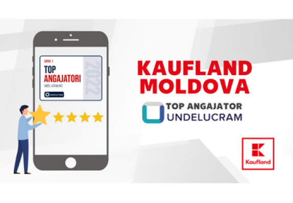 Kaufland câștigă titlul de „Top Angajator” pe platforma Undelucram.md