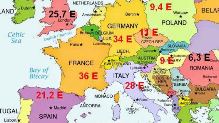 Cati euro primesti pe ora de munca in fiecare tara din Europa. HARTA SALARIILOR Cati euro primesti pe ora de munca in fiecare tara din Europa. HARTA SALARIILOR